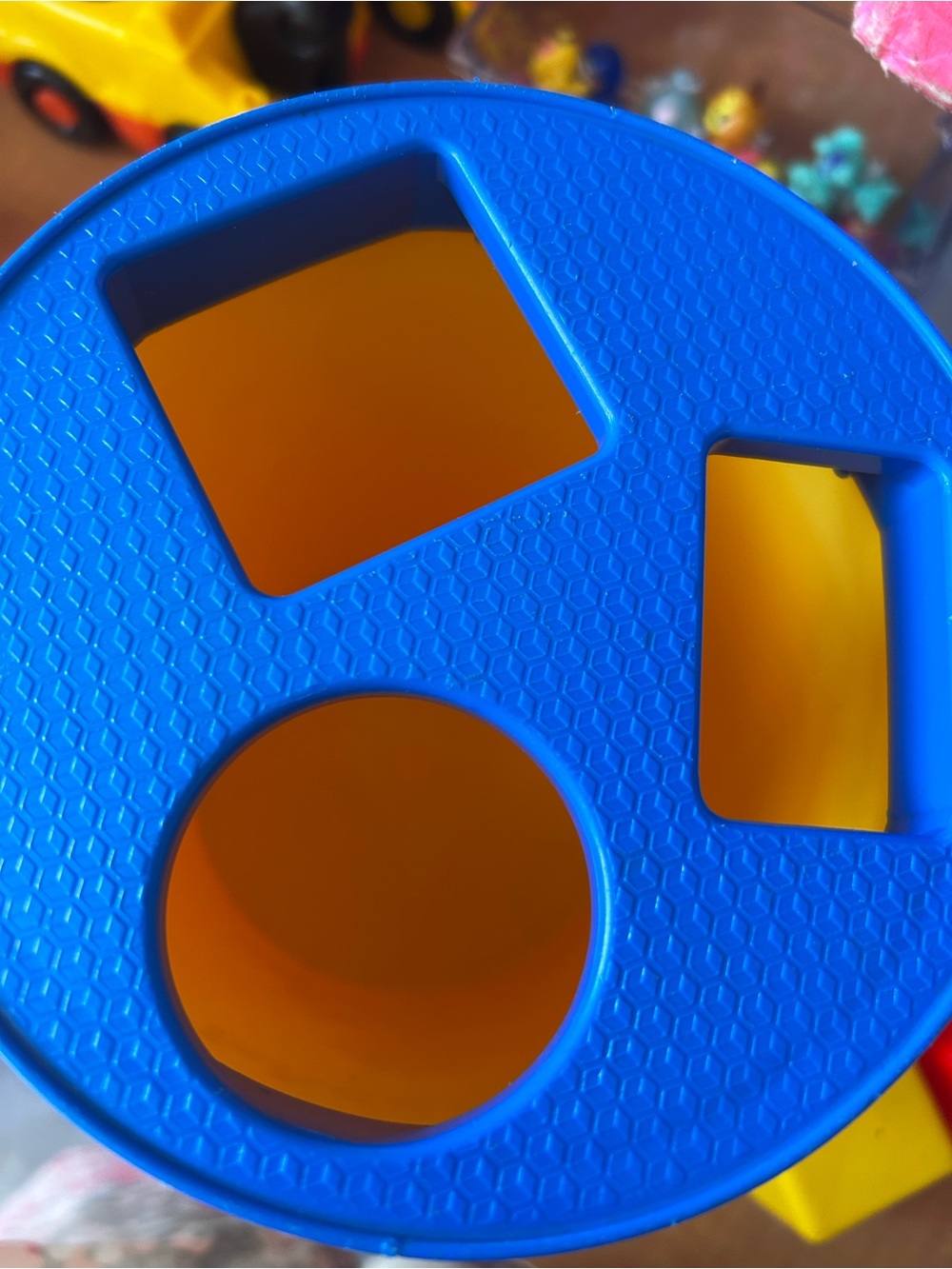 Fisher-Price Blue and Yellow Shape Sorter Lid